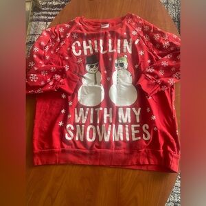 Freeze Red Snowman Sweatshirt